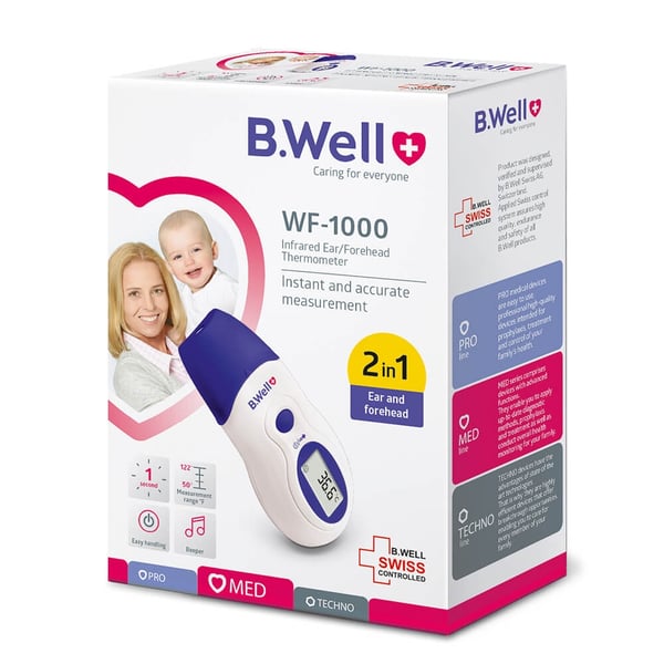 B.WELL Febertermometer WF-1000 IR Øre/Panna