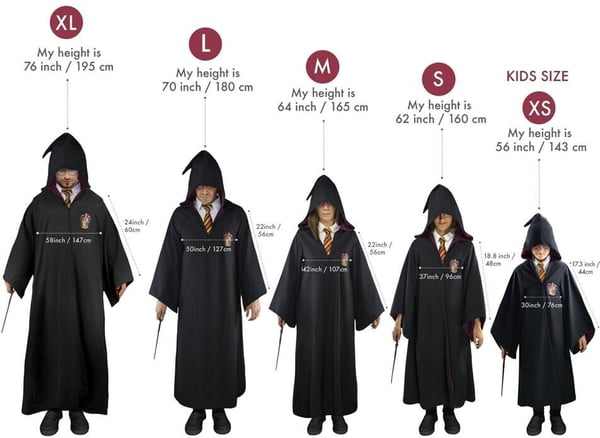 Cine replika Harry Potter Slytherin trollmann, størrelse S