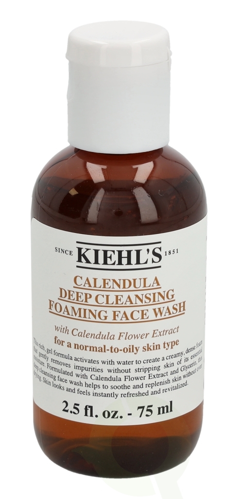 Kiehls Kiehl's Calendula Deep Cleansing Foaming Face Wash 75 ml For A Normal-To-Oily Skin Type