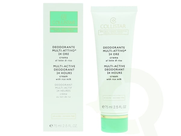 Collistar Multi-Active Deodorant 24 Hours Cream 75 ml Alcohol Free - With Rice Milk