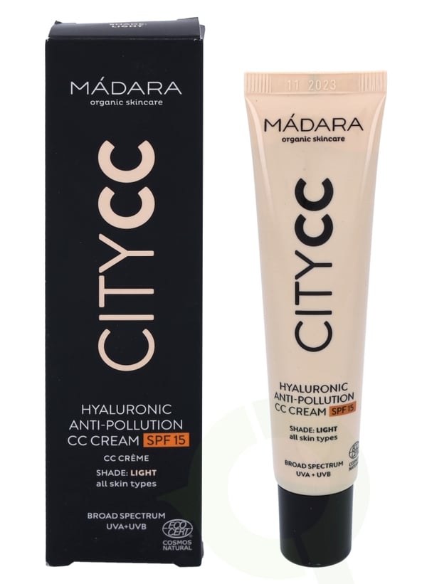 Madara Hyaluronic Anti-Pollution CC Cream SPF15 40 ml Light, All Skin Types
