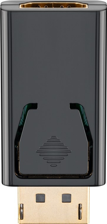 Goobay DisplayPort™/HDMI™-adapter 1.1, Guldpläterad Displayport™ plugg > HDMI™-uttag (typ A)
