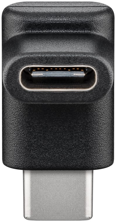 Goobay Adapter USB-C™ til USB-C™ 90°, svart USB-C™-kontakt > USB-C™-plugg