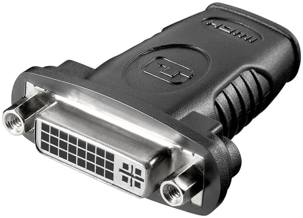 Goobay HDMI™/DVI-I-adapter, förnicklad HDMI™-uttag (typ A) > DVI-I-uttaget Dual Link (24 + 5 stift)