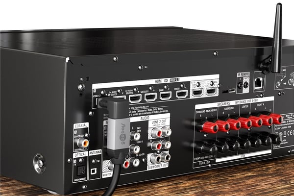 Goobay HDMI™ vinklet adapter 270°, gullbelagt, 8K @ 60 Hz HDMI™-kontakt (type A) > HDMI™-plugg (type A) 270°