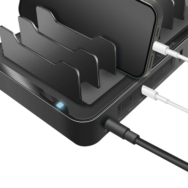LogiLink Laddstation 10 portar 6st USB-C + 4st USB-A PD/QC3.0 120W