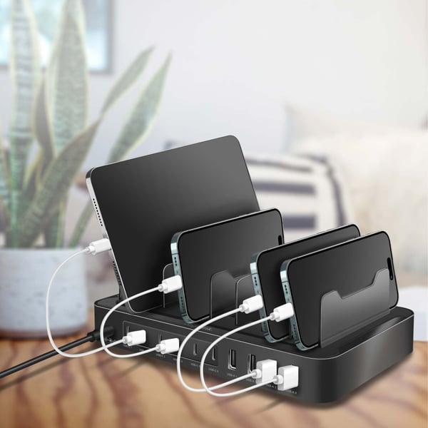 LogiLink Laddstation 10 portar 6st USB-C + 4st USB-A PD/QC3.0 120W