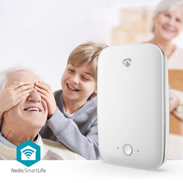Nedis Falldetektor | Wi-Fi | Deteksjonsområde: 7 m | Effektivt synsfelt (horisontalt): ±45° | Effektivt synsfelt (vertikalt): ±45° | IP54 | Hvit