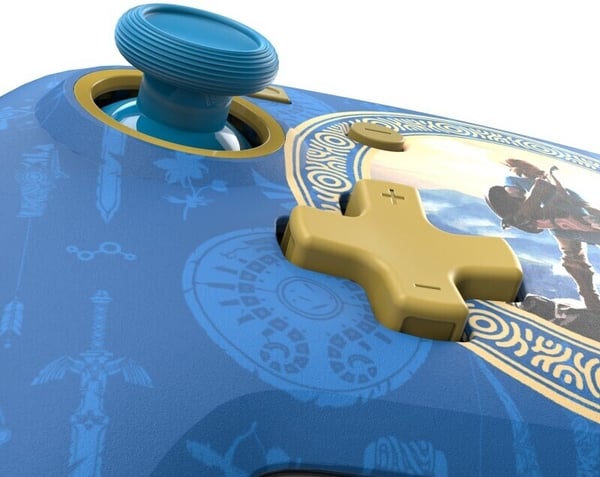 PDP Gaming Rematch Wired Controller - Hyrule Blue - kablet kontroll, Switch