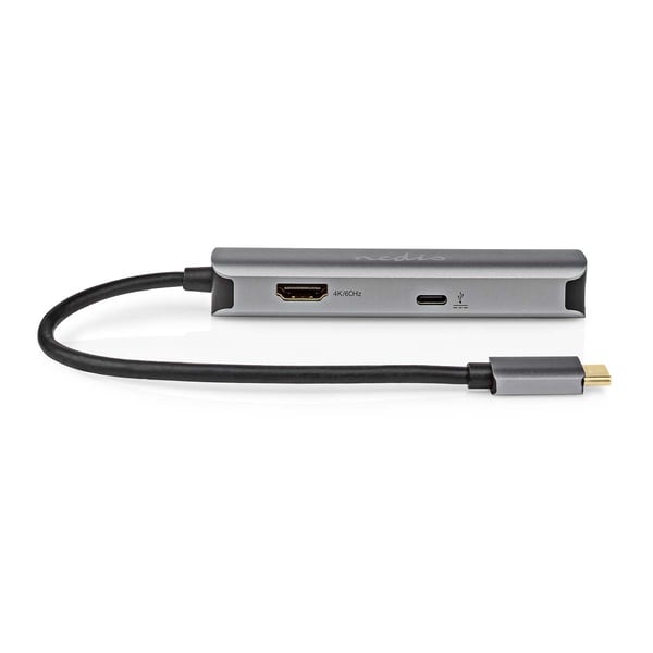 Nedis USB Multi-Port Adapter | 4-in-1 | USB 3.2 Gen 1 | USB-C™ Hann | HDMI™ Output / RJ45 Hun / USB-A Hun / USB-C™ Hunn | 5 Gbps | 0.20 m | Rund | Gul