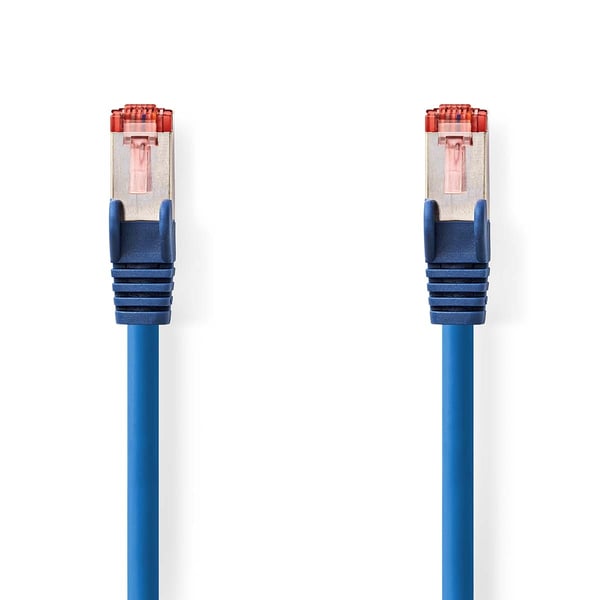 Nedis CAT6 Nettverkskabel | RJ45 Han | RJ45 Han | S/FTP | 5.00 m | Rund | LSZH | Blå | Label