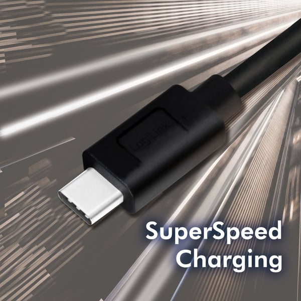 LogiLink USB-A - USB-C-kabel USB 3.2 Gen1 15W 0,15m