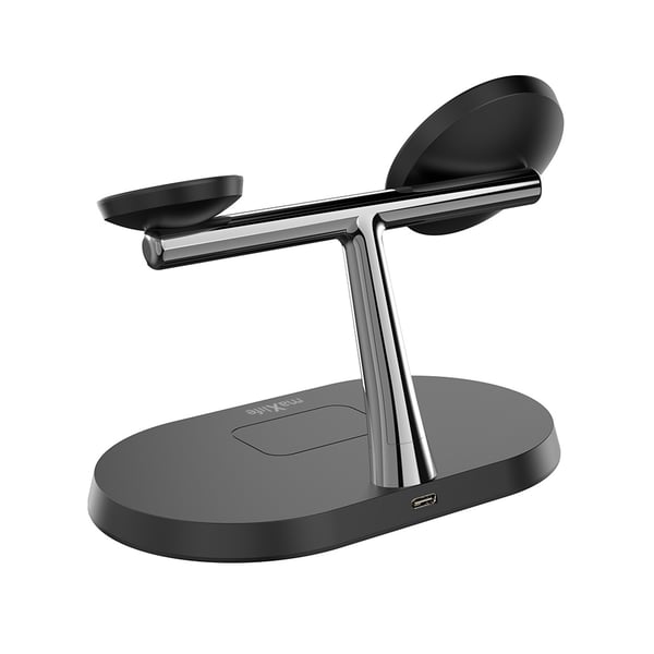 Maxlife MXWC-03 - 3-i-1 trådløs ladestasjon, 15 W, svart