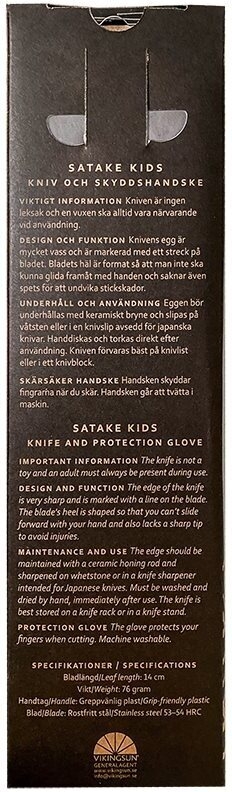 SATAKE Kniv og skjærehanske for barn