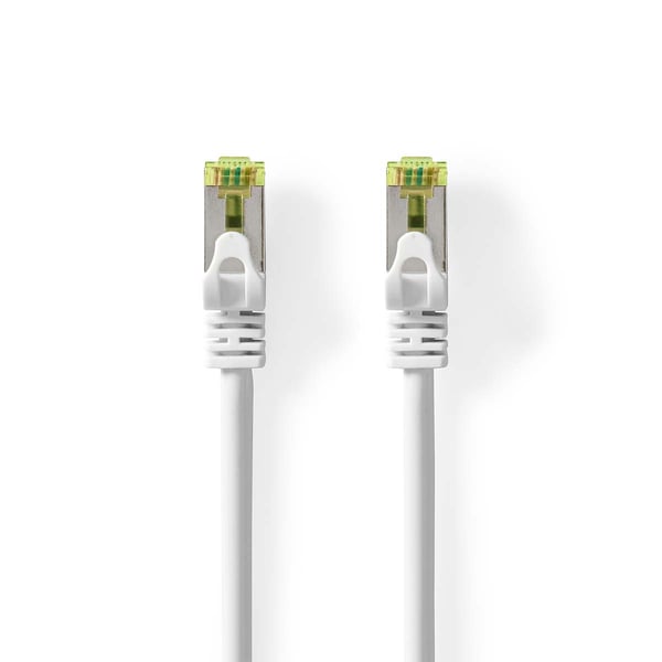 Nedis CAT7 nettverkskabel | S/FTP | RJ45 Han | RJ45 Han | 1.00 m | Snagless | Rund | LSZH | Hvit | Label