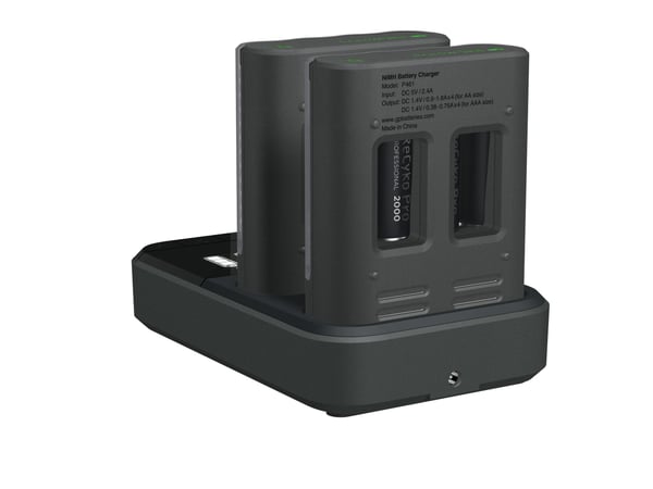 GP Pro Charger 2stk m/ladestasjon + 8xAA Pro (PB)