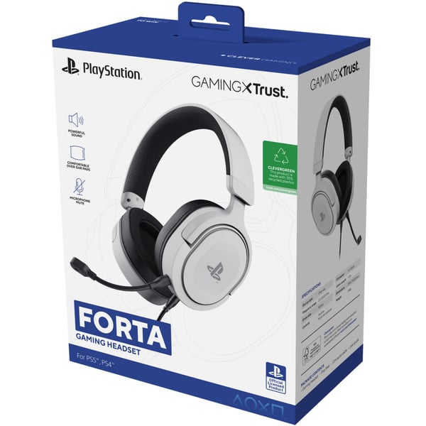 Trust GXT 498W Forta Gamingheadset PS5 Vit