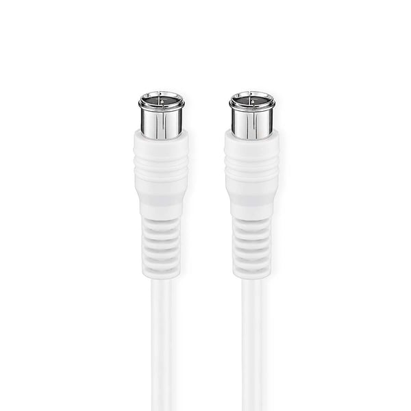 Nedis F Quick - F Quick-kabel | F Han Quick | F Han Quick | Gull belagt | 50 dB | 75 Ohm | Dobbelt skjermet | 2.00 m | Rund | PVC | Hvit | Vindus boks