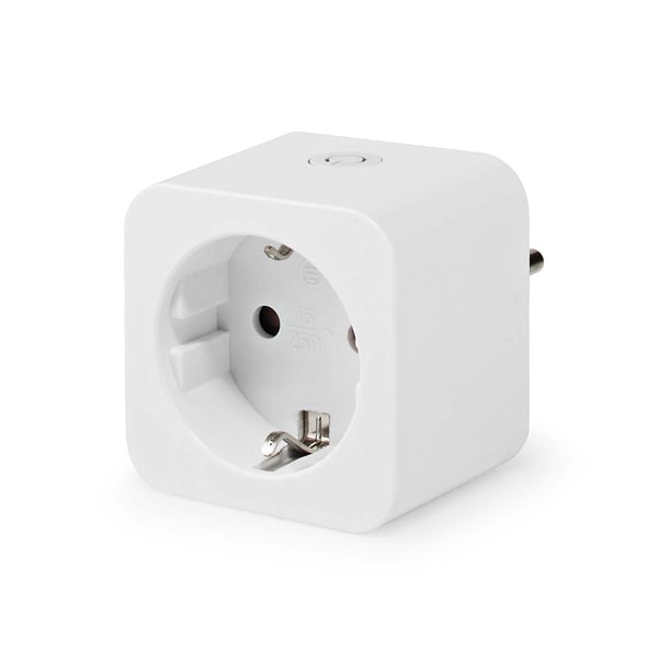 Nedis SmartLife Smart Plug | IP21 | Efektmåler | 3680 W | Hybrid (CEE 7/7) | 0 - 55 °C | Android™ / IOS | Hvit | 1 stk