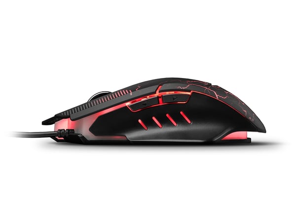 Liocat MX 557C - spillmus med LED-belysning, svart
