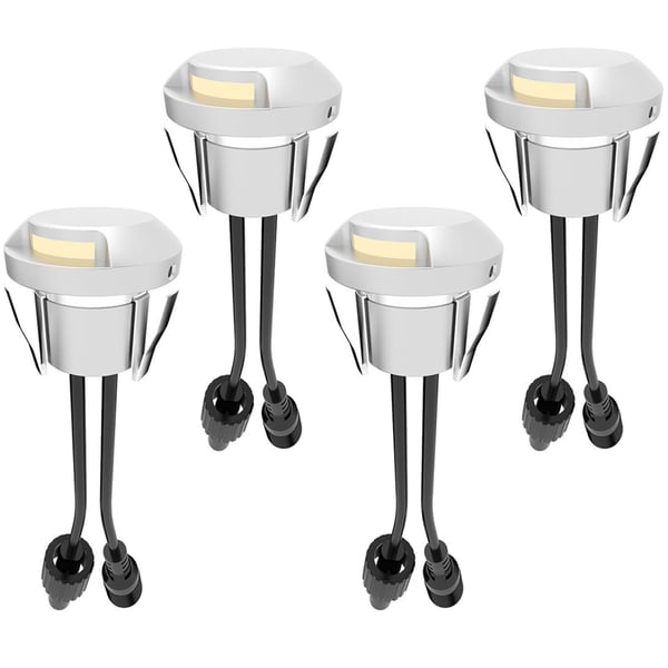 Llitt Allan Steplight-sett 4-pk inkl. strømadapter 12V 3000K 5lm IP67
