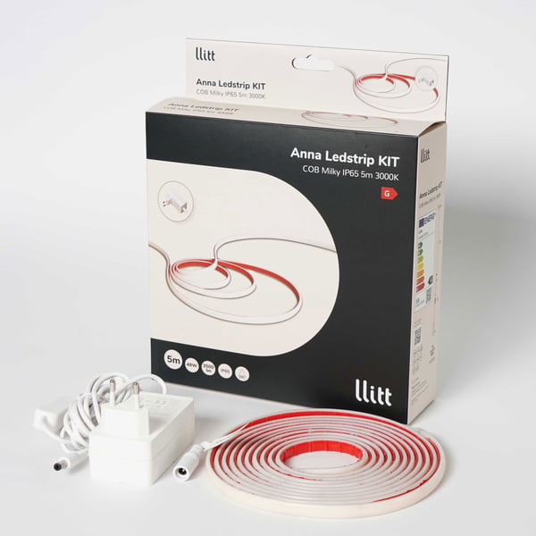 Llitt Anna Ledstrip-sett COB-LED Milky IP65 5 meter 3000K???