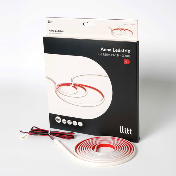 Llitt Anna Ledstrip COB-LED Milky uten transformator IP65 6 meter 3000K???