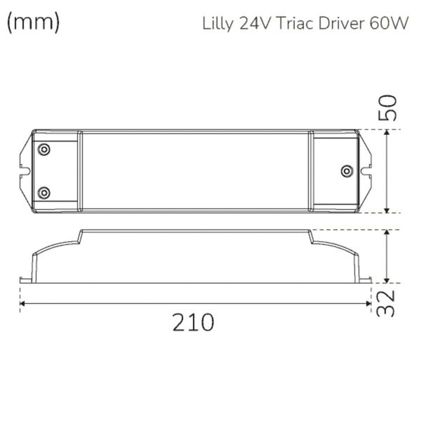 Llitt Lilly Driver Transformator för LED-strip 24V 0-60W IP20