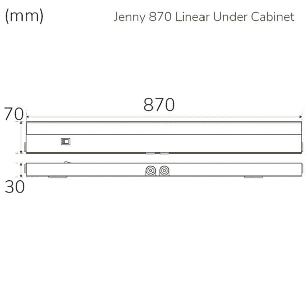 Llitt Jenny 870 Kjøkkenbenklampe dimbar 3000K 1000lm 870cm