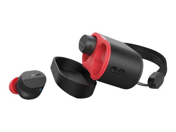 Philips TAA5508BK Trådløse True Wireless-ørepropper, svart-røde