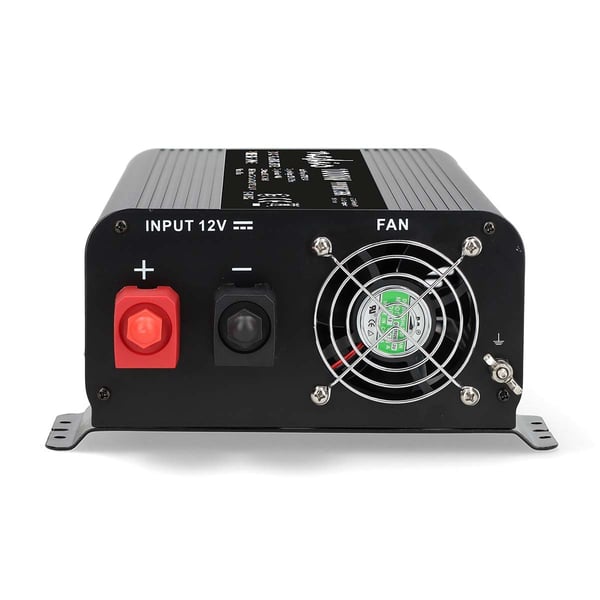 Nedis Power Inverter Pure Sine Wave | Inngangsspenning: 12 V DC | Enhetens strømuttak: Type F (CEE 7/3) / USB-A / 1x USB-C™ | 230 V AC 50 Hz | 1000 W
