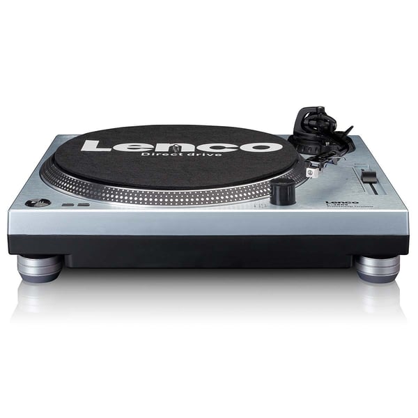 Lenco L-3809ME Direktedrevet platespiller med USB / PC-koding Metallisk blå