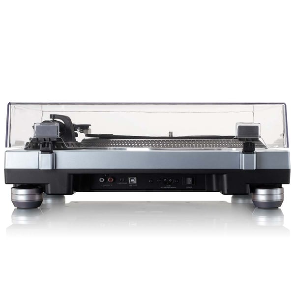 Lenco L-3809ME Direktedrevet platespiller med USB / PC-koding Metallisk blå