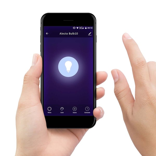 Alecto Älykäs LED-värilamppu, jossa Wi-Fi E27 9W