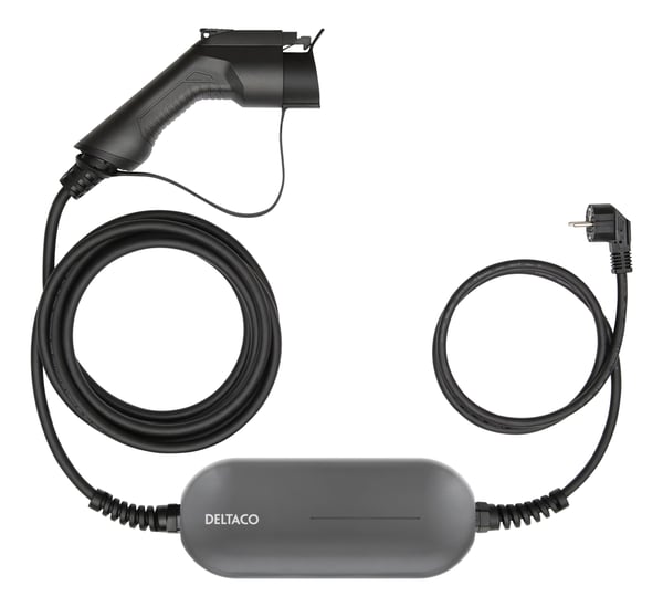 DELTACO e-Charge, cable Mode2, Schuko - type 1, 6A, 1,5+4M