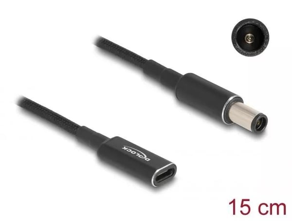 DeLOCK Laptop Charging Cable USB Type-C  to HP 7.4 x 5.0mm 15 cm