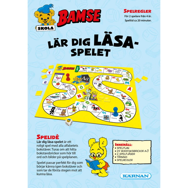 Kärnan Bamse Lär dig läsa-spelet