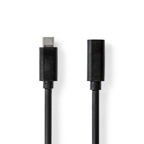 Nedis USB-kabel | USB 3.2 Gen 1 | USB-C™ Hann | USB-C™ Hunn | 60 W | 4K@60Hz | 5 Gbps | Nikkel belagt | 2.00 m | Rund | PVC | Sort | Boks