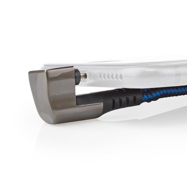 Nedis USB-kabel | USB 2.0 | Apple Lightning 8-Pinners | USB-A Han | 12 W | 480 Mbps | Nikkel belagt | 1.00 m | Rund | Flettet / Nylon | Blå / Sort | D