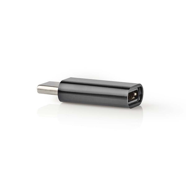 Nedis USB-C™ Adapter | USB 2.0 | USB-C™ Hann | USB Micro-B Hun | 480 Mbps | Rund | Gull belagt | Antrasitt | Boks