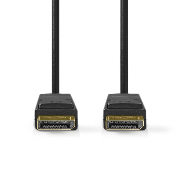 Nedis Displayport-kabel | DisplayPort Han | DisplayPort Han | 8K@60Hz | Gull belagt | 3.00 m | Rund | PVC | Sort | Label