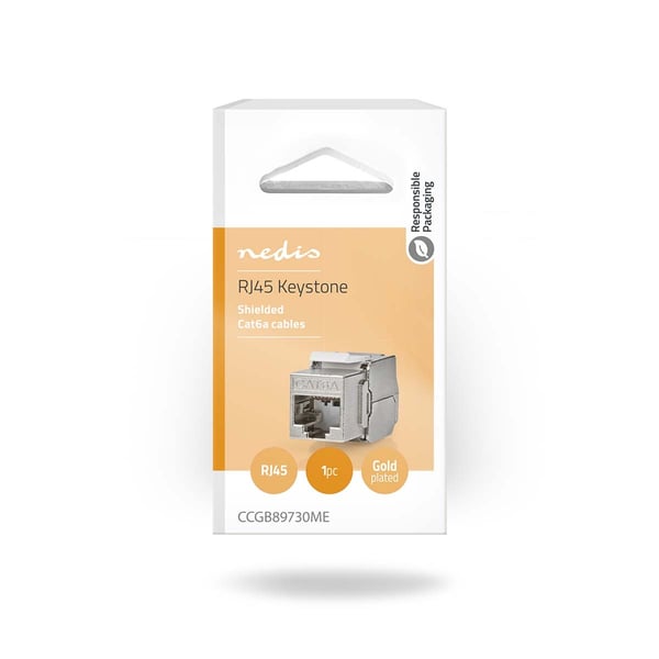 Nedis Keystone | CAT6a / Keystone | RJ45 Hun | S/FTP | Metall | Boks
