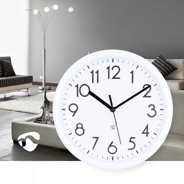 Nedis Vægur | Diameter: 220 mm | Plastik | Hvid