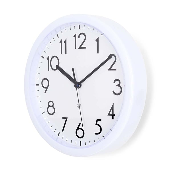 Nedis Vægur | Diameter: 220 mm | Plastik | Hvid