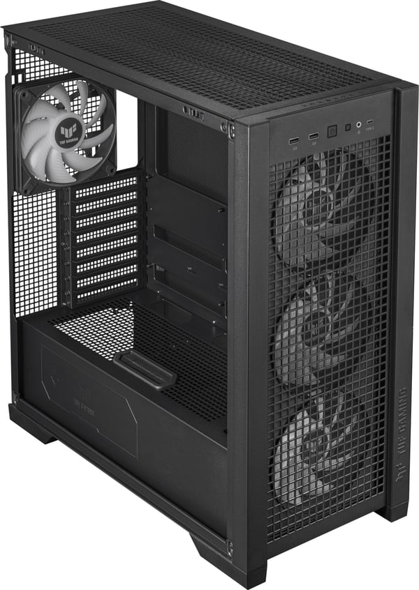 ASUS TUF Gaming GT302 TG ARGB ATX-kabinett med vindu, svart