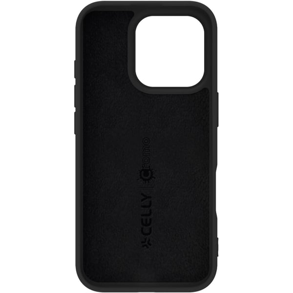 Celly Cromo Soft rubber case iPhone 16 Pro Svart