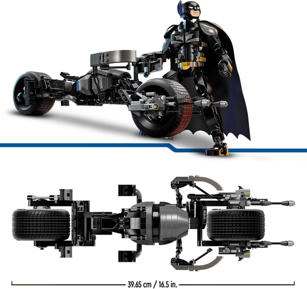 LEGO Super Heroes DC 76273 - Rakennettava Batman™-hahmo ja Batpod-pyörä
