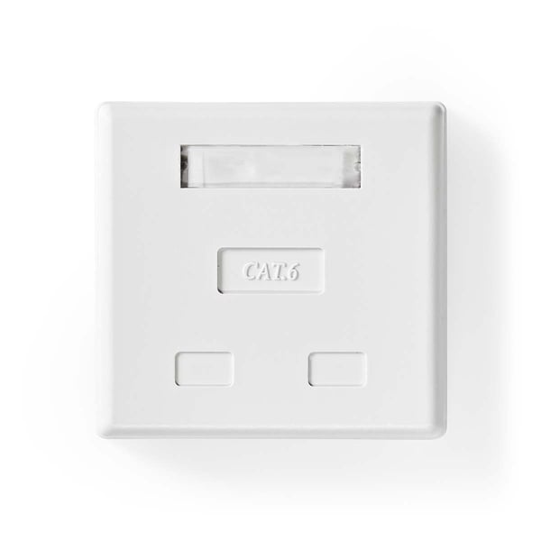Nedis Nettverksveggboks | Overflatemontering | 2-Port port(s) | UTP CAT6 | Rett | Hunn | Gull belagt | PVC | Hvit | Boks