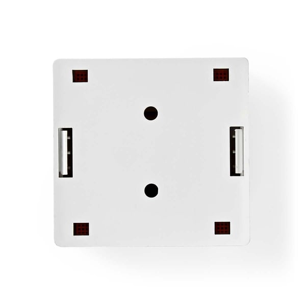 Nedis Nettverksveggboks | Overflatemontering | 2-Port port(s) | UTP CAT6 | Rett | Hunn | Gull belagt | PVC | Hvit | Boks