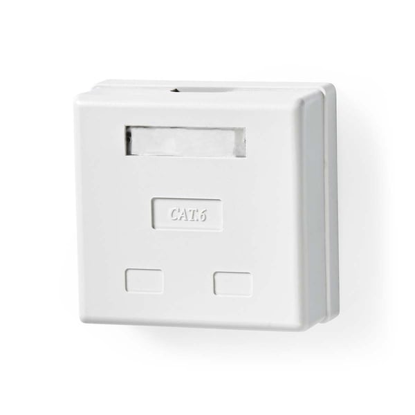 Nedis Nettverksveggboks | Overflatemontering | 2-Port port(s) | UTP CAT6 | Rett | Hunn | Gull belagt | PVC | Hvit | Boks